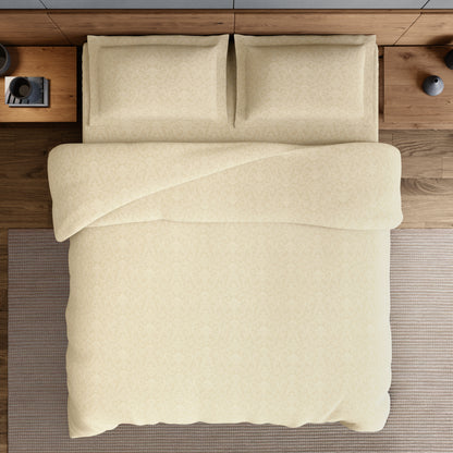 Elegance 100% Cotton Large Bedsheet, 300 TC, Ornate, Light Brown