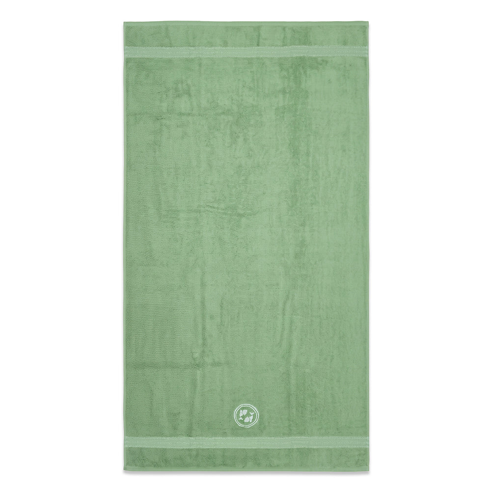 Astrogram Pisces Zodiac 100% Cotton Bath Towel, 500 GSM, Embroidered, Light Green