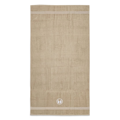Astrogram Gemini Zodiac 100% Cotton Bath Towel, 500 GSM, Embroidered, Light Brown