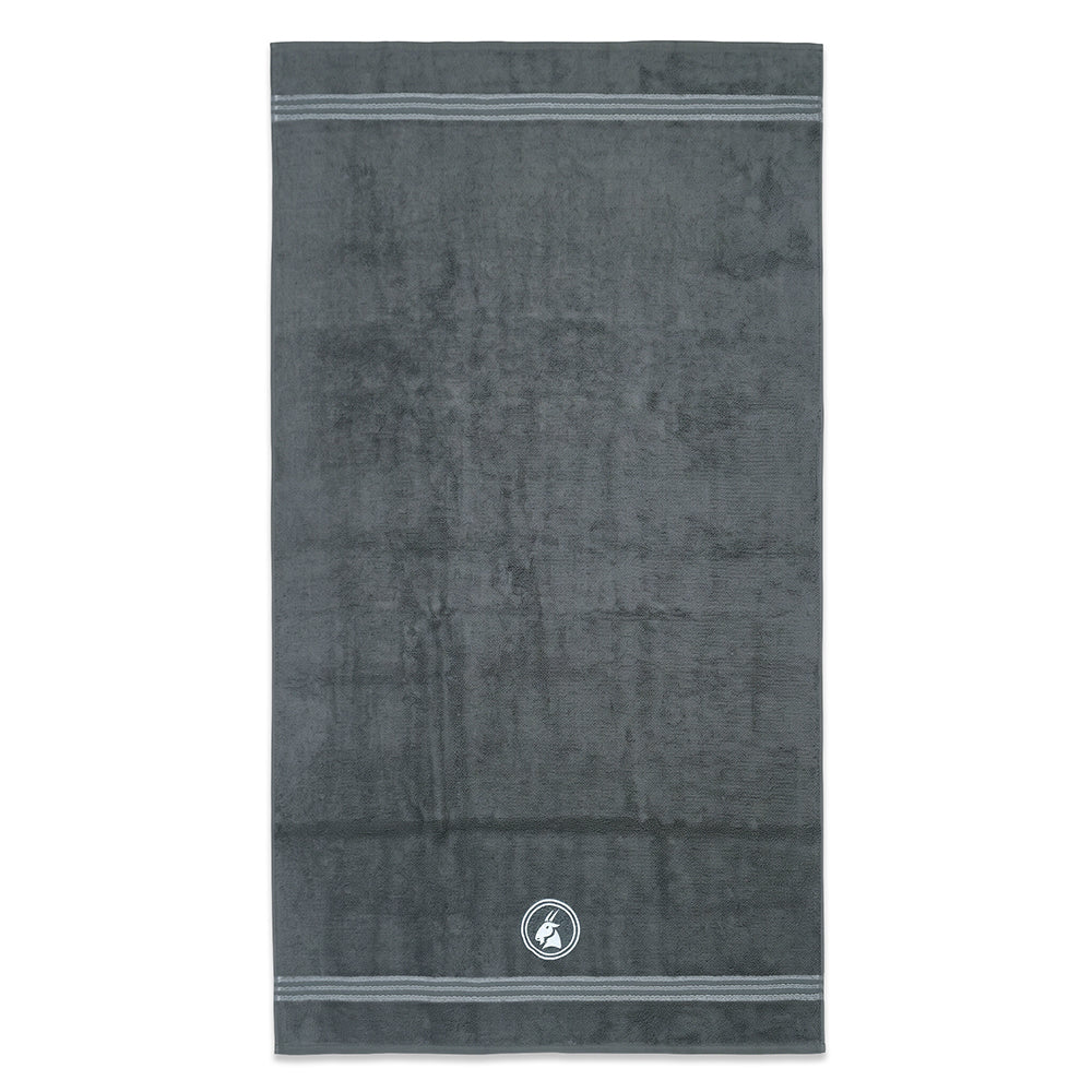 Astrogram Capricorn Zodiac 100% Cotton Bath Towel, 500 GSM, Embroidered, Dark Grey