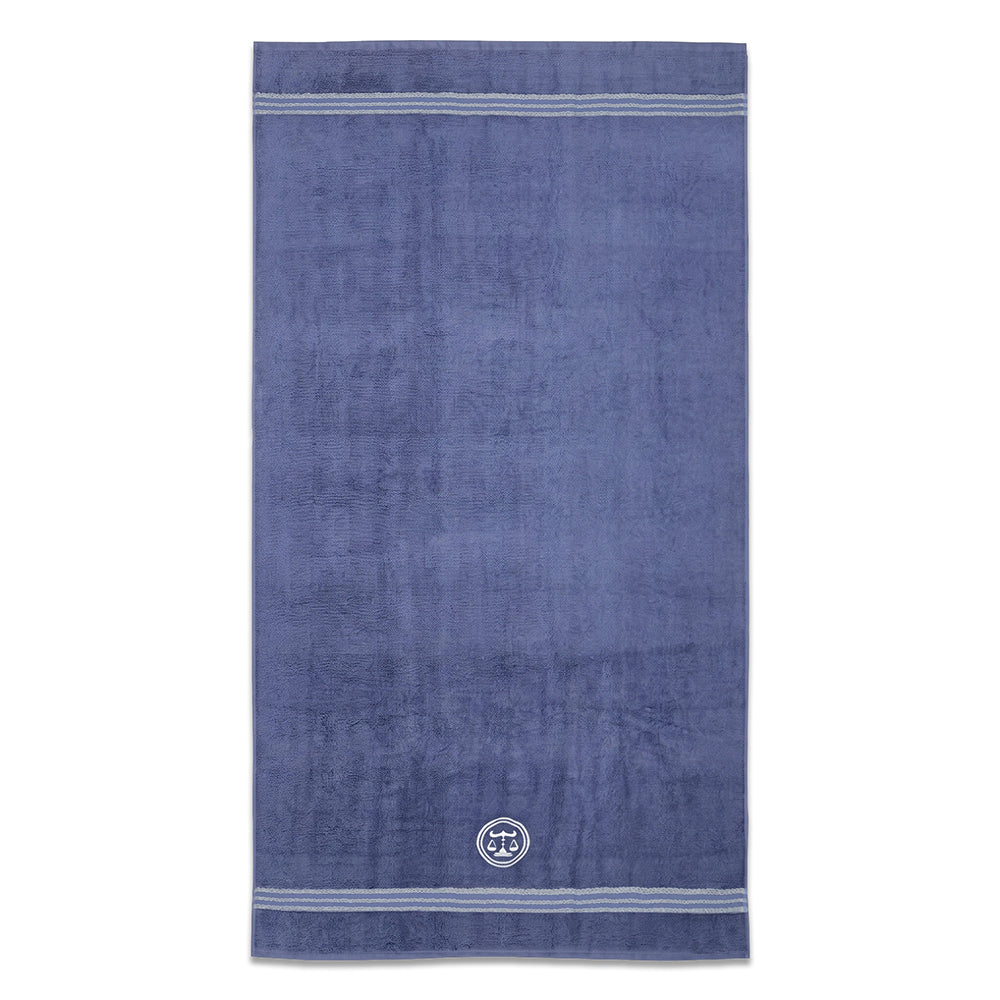 Astrogram Libra Zodiac 100% Cotton Bath Towel, 500 GSM, Embroidered, Blue