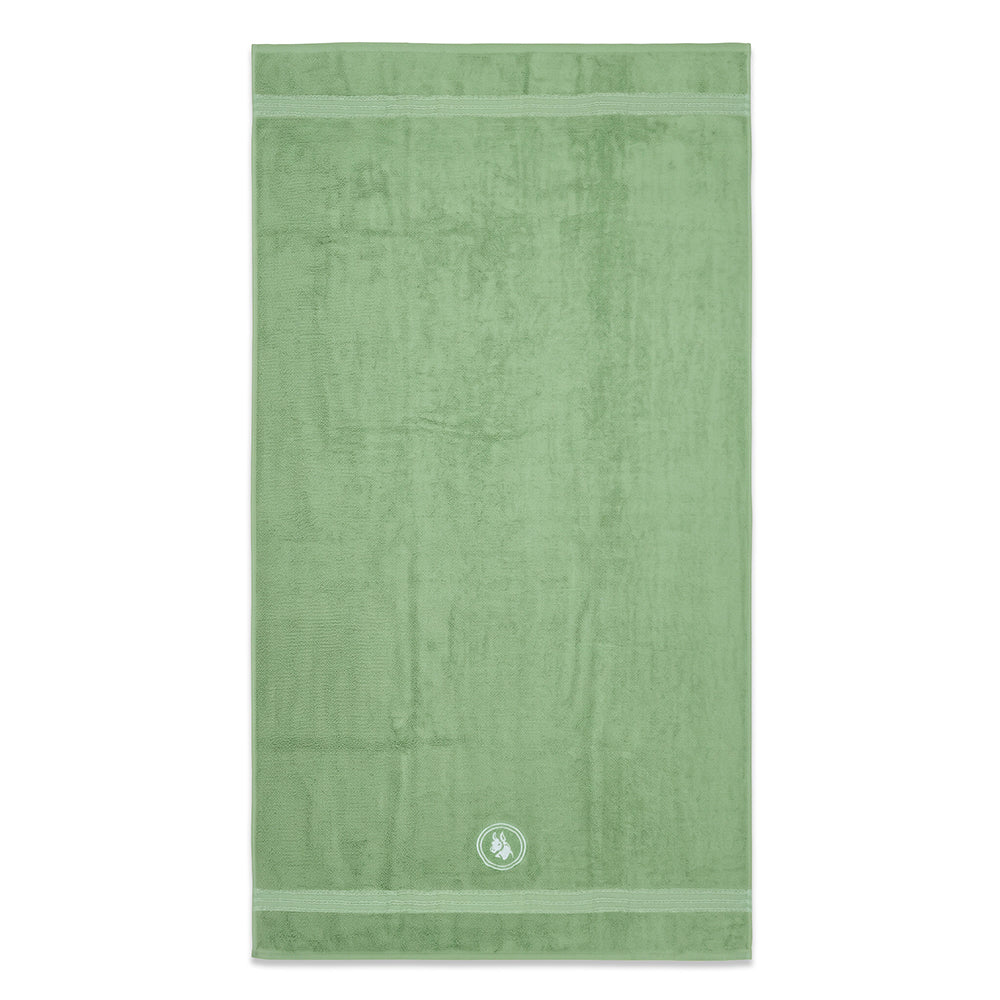 Astrogram Taurus Zodiac 100% Cotton Bath Towel, 500 GSM, Embroidered, Light Green