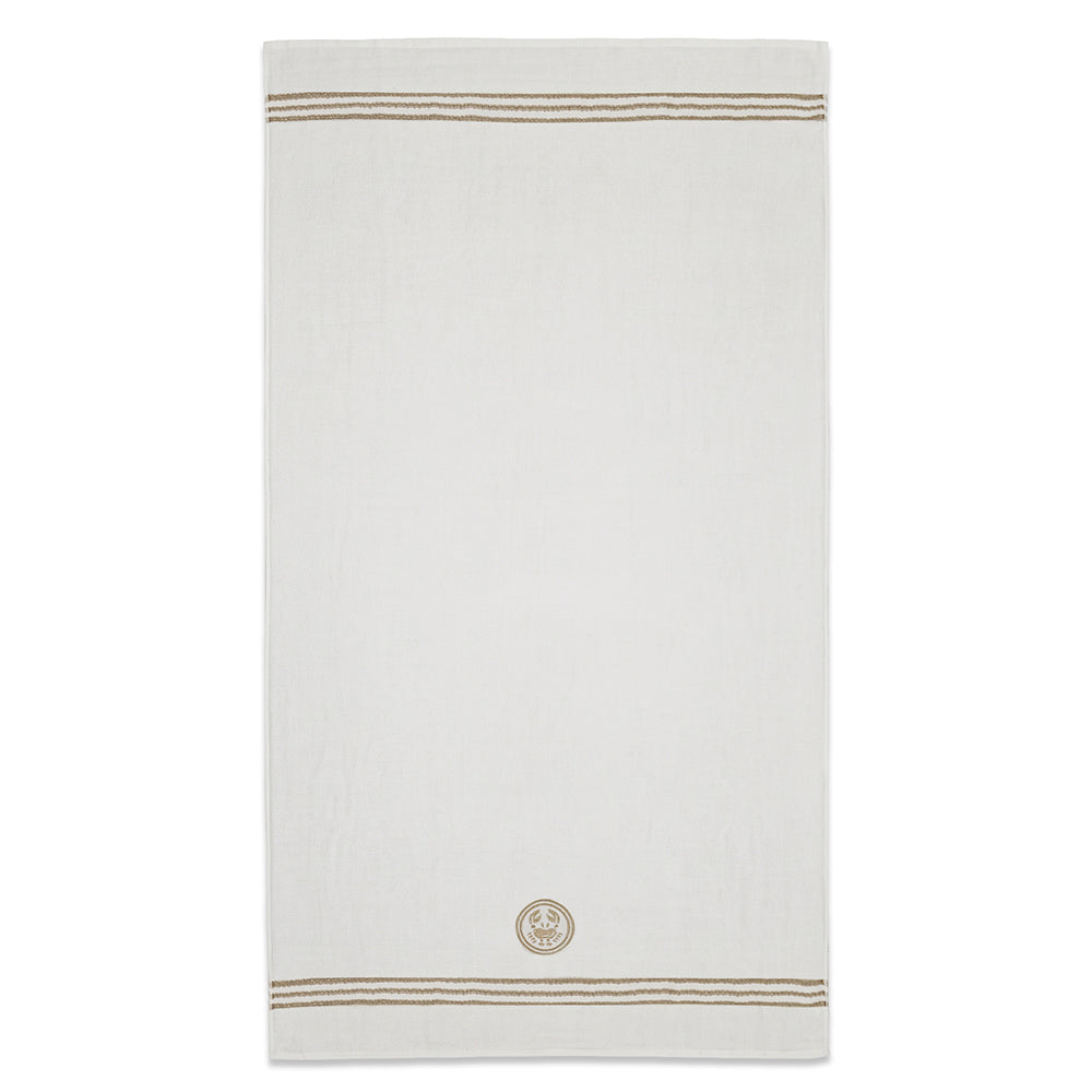 Astrogram Cancer Zodiac 100% Cotton Bath Towel, 500 GSM, Embroidered, White