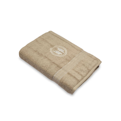 Astrogram Gemini Zodiac 100% Cotton Bath Towel, 500 GSM, Embroidered, Light Brown