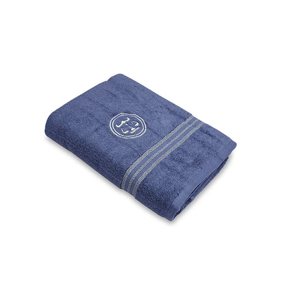 Astrogram Libra Zodiac 100% Cotton Bath Towel, 500 GSM, Embroidered, Blue