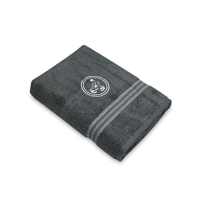 Astrogram Libra Zodiac 100% Cotton Bath Towel, 500 GSM, Embroidered, Blue