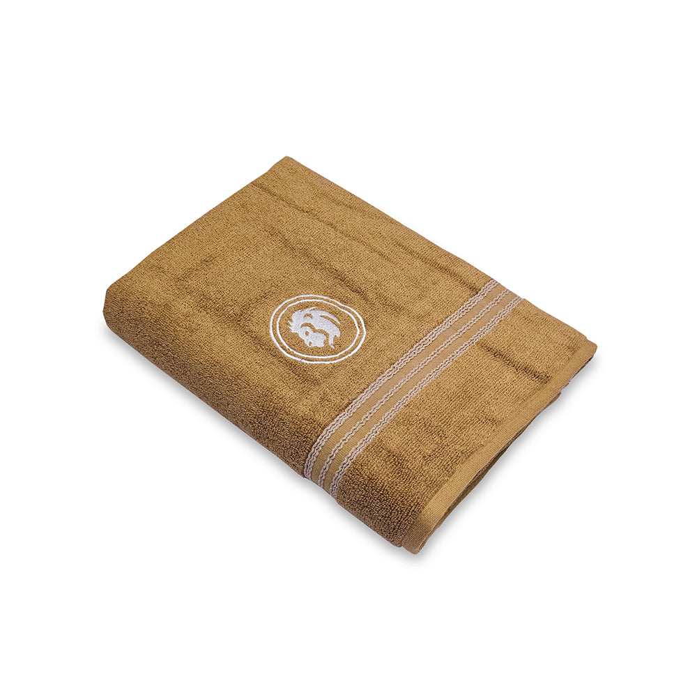 Astrogram Leo Zodiac 100% Cotton Bath Towel, 500 GSM, Embroidered, Gold