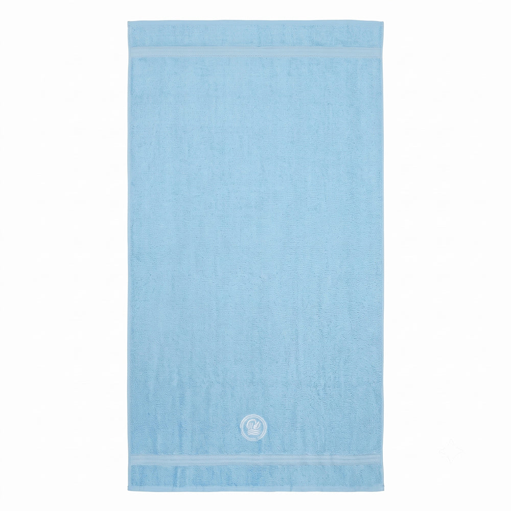 Astrogram Aquarius Zodiac 100% Cotton Bath Towel, 500 GSM, Embroidered, Light Blue