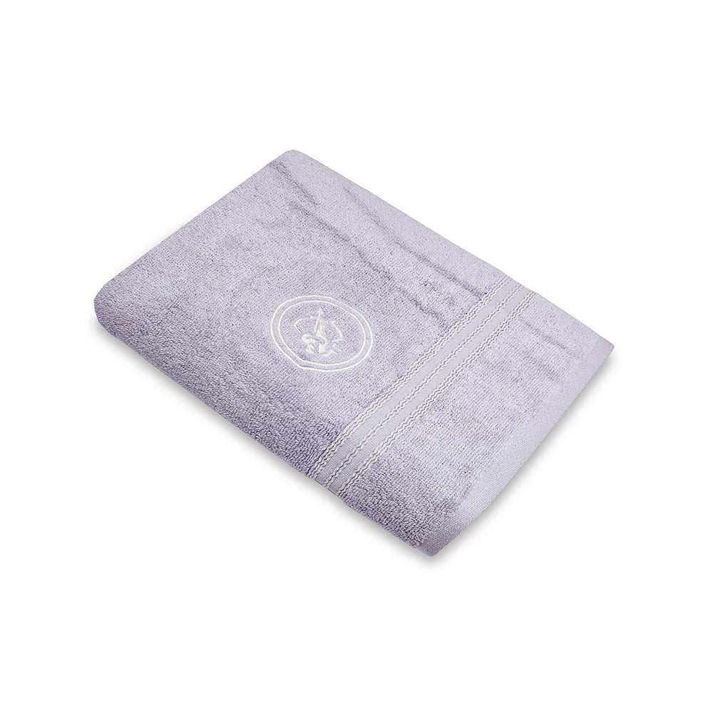 Astrogram Sagittarius Zodiac 100% Cotton Bath Towel, 500 GSM, Embroidered, Light Violet