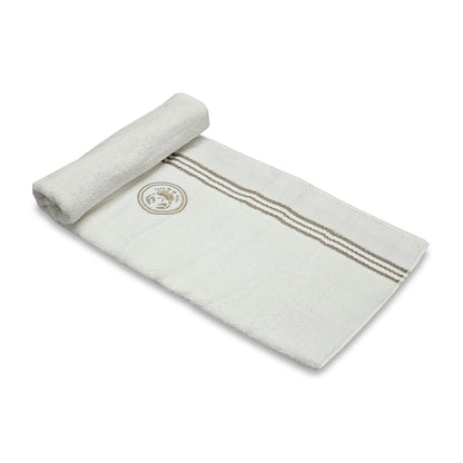 Astrogram Cancer Zodiac 100% Cotton Bath Towel, 500 GSM, Embroidered, White