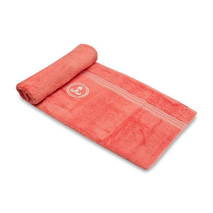 Astrogram Aries Zodiac 100% Cotton Bath Towel, 500 GSM, Embroidered, Red