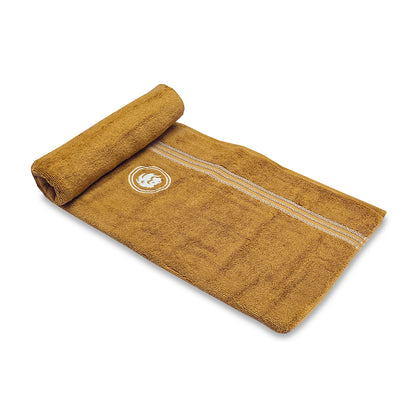 Astrogram Leo Zodiac 100% Cotton Bath Towel, 500 GSM, Embroidered, Gold