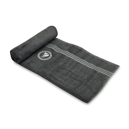 Astrogram Capricorn Zodiac 100% Cotton Bath Towel, 500 GSM, Embroidered, Dark Grey