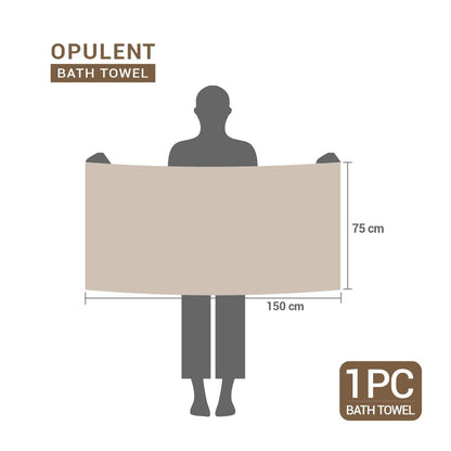 Opulent 100% Cotton Bath Towel, 550 GSM, Solid, Light Yellow