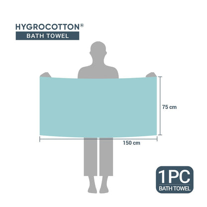 Aqua Green - Light Green 100% Cotton Bath Towel - Hygro By Spaces