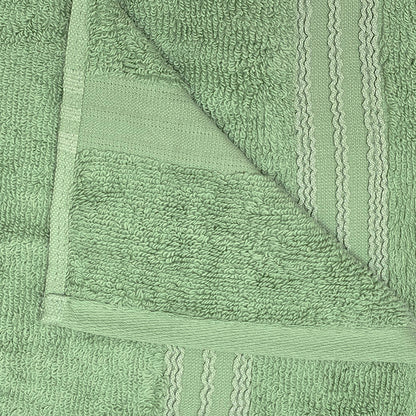 Astrogram Taurus Zodiac 100% Cotton Bath Towel, 500 GSM, Embroidered, Light Green