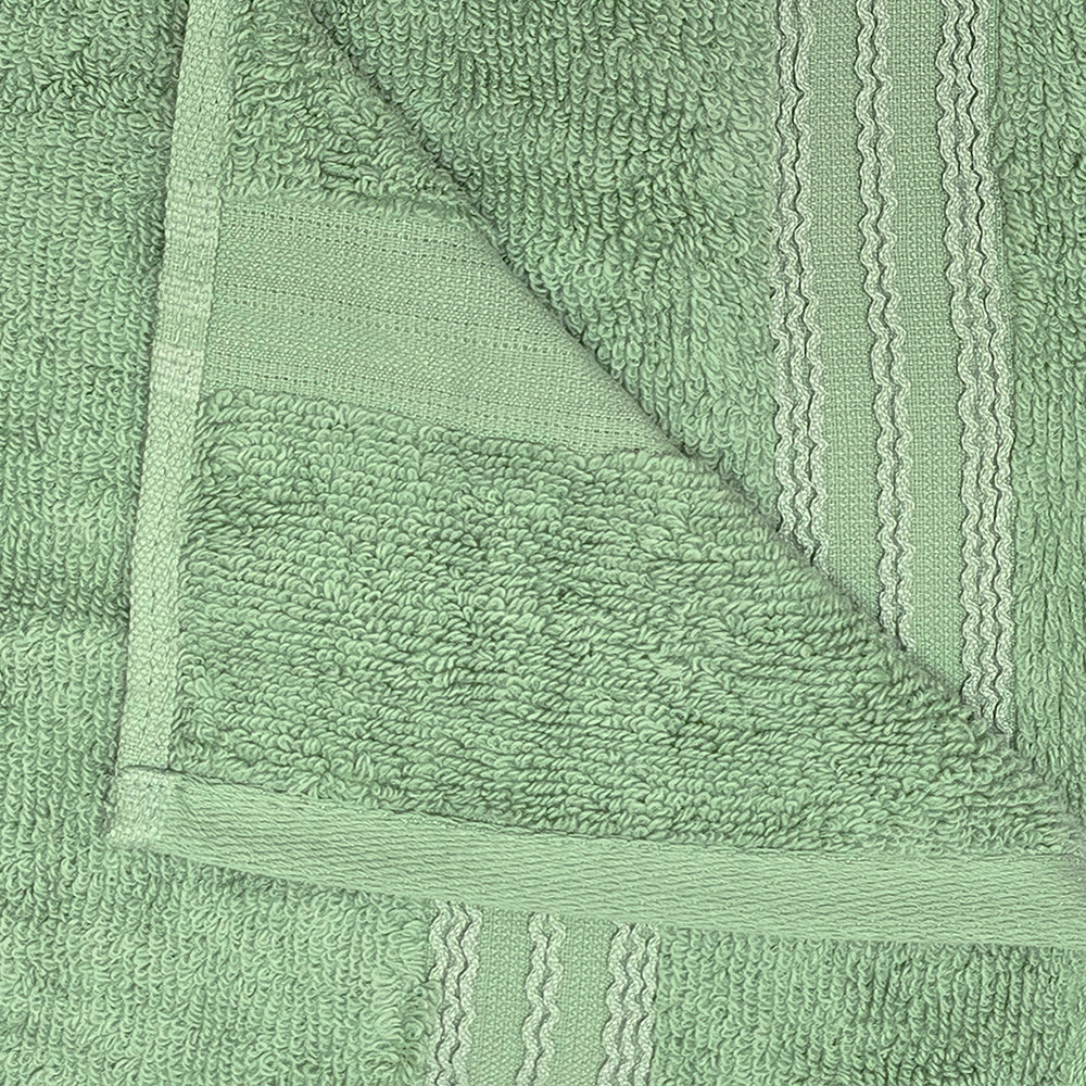 Astrogram Pisces Zodiac 100% Cotton Bath Towel, 500 GSM, Embroidered, Light Green