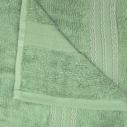 Astrogram Pisces Zodiac 100% Cotton Bath Towel, 500 GSM, Embroidered, Light Green