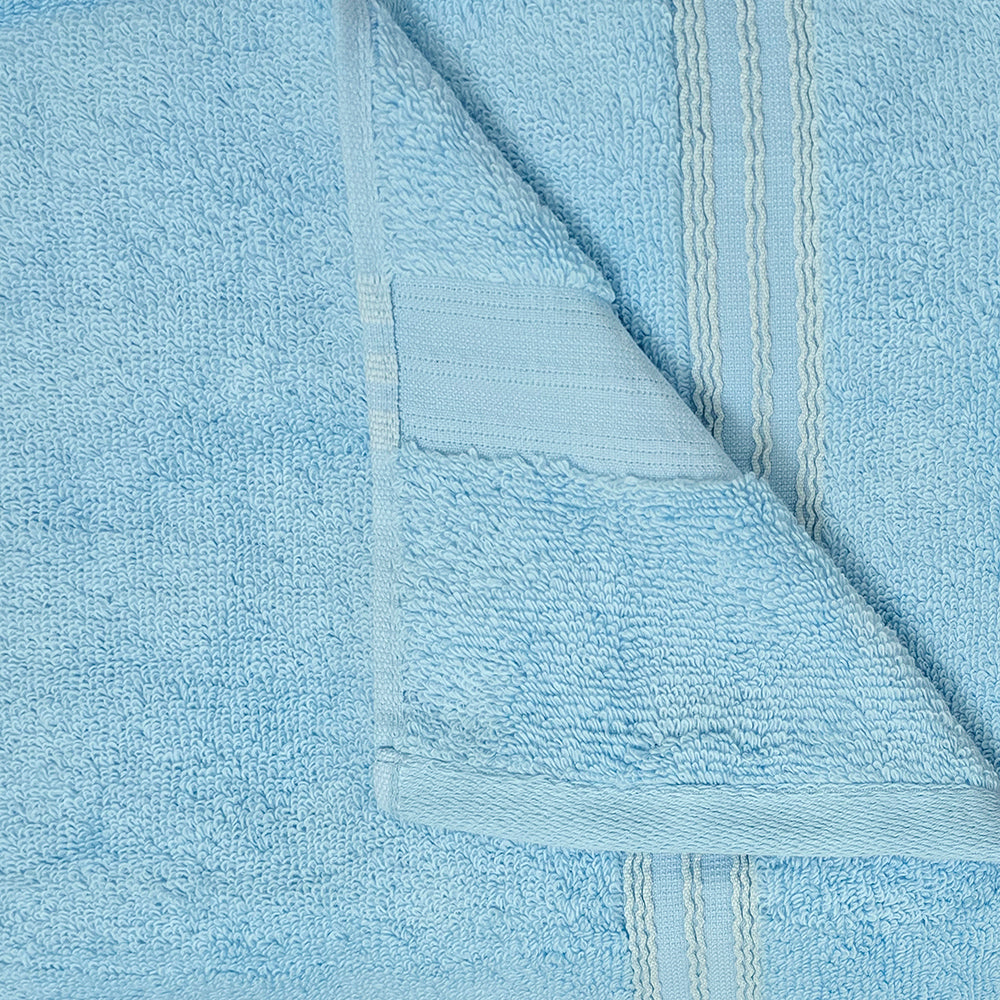 Astrogram Aquarius Zodiac 100% Cotton Bath Towel, 500 GSM, Embroidered, Light Blue