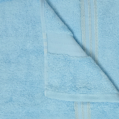 Astrogram Aquarius Zodiac 100% Cotton Bath Towel, 500 GSM, Embroidered, Light Blue