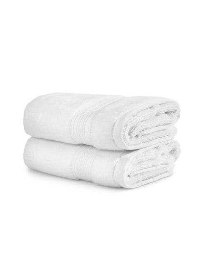 Opulent 100% Cotton Hand Towel, 550 GSM, Solid, White
