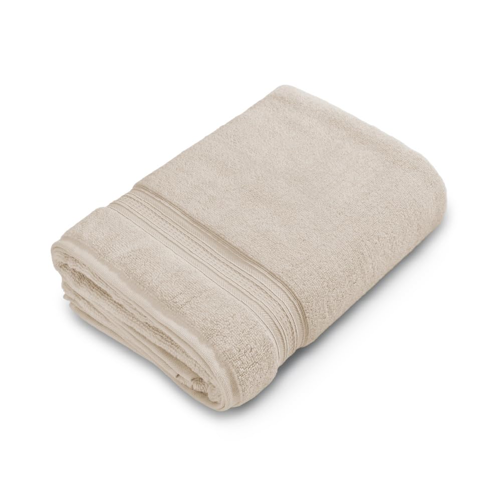 Opulent 100% Cotton Bath Towel, 550 GSM, Solid, Light Yellow