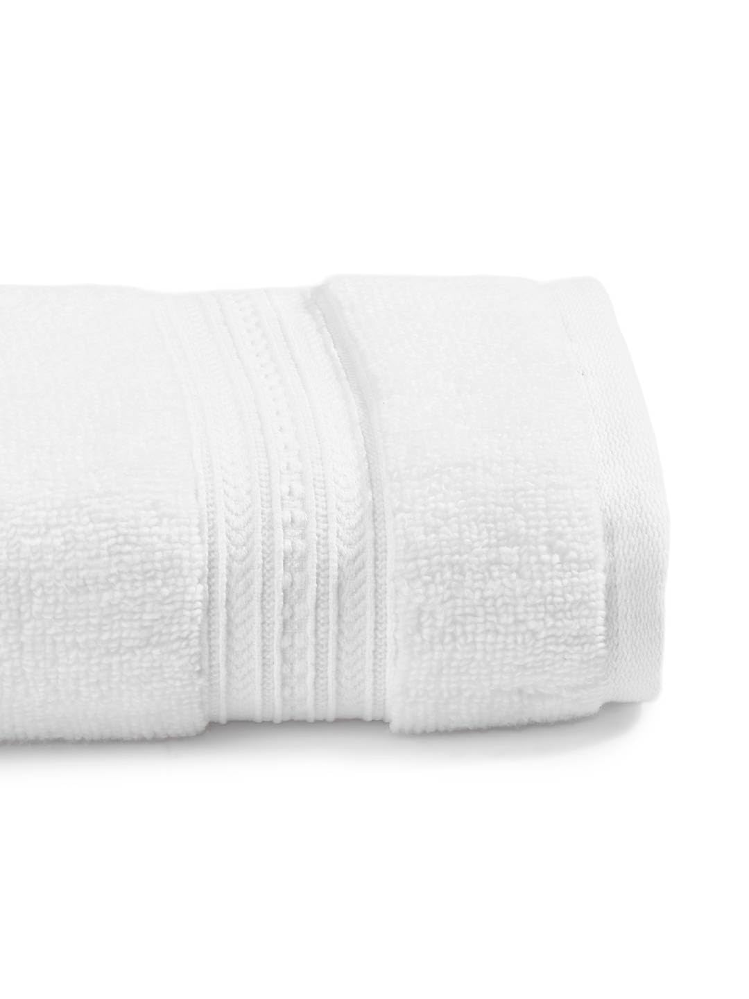 Opulent 100% Cotton Hand Towel, 550 GSM, Solid, White