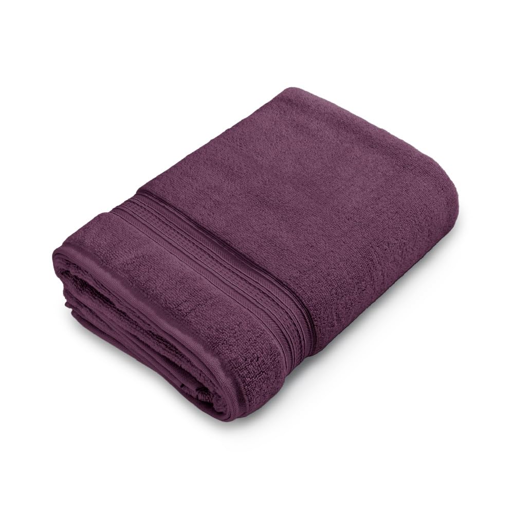 Opulent 100% Cotton Bath Towel, 550 GSM, Solid, Dark Violet