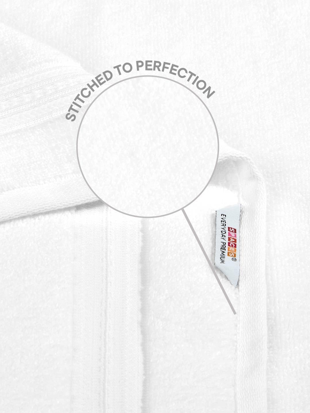 Opulent 100% Cotton Hand Towel, 550 GSM, Solid, White