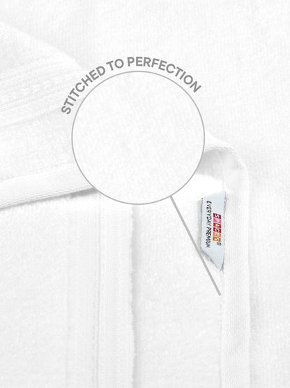 Opulent 100% Cotton Hand Towel, 550 GSM, Solid, White