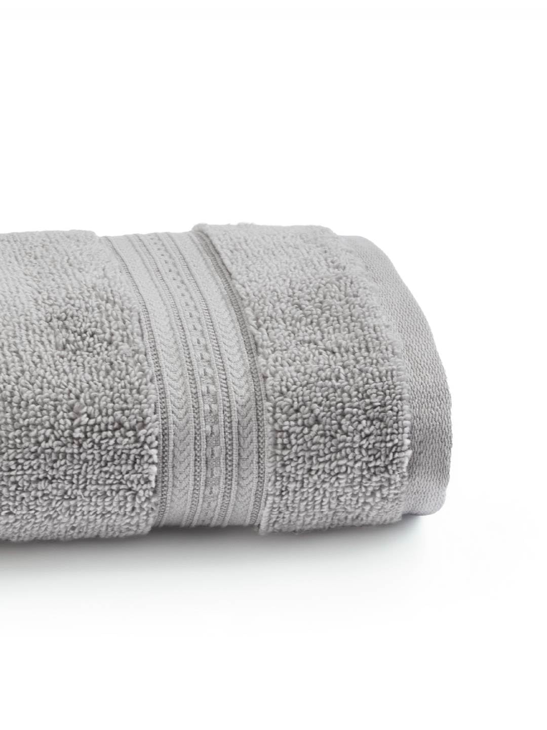 Opulent 100% Cotton Hand Towel, 550 GSM, Solid, Light Grey