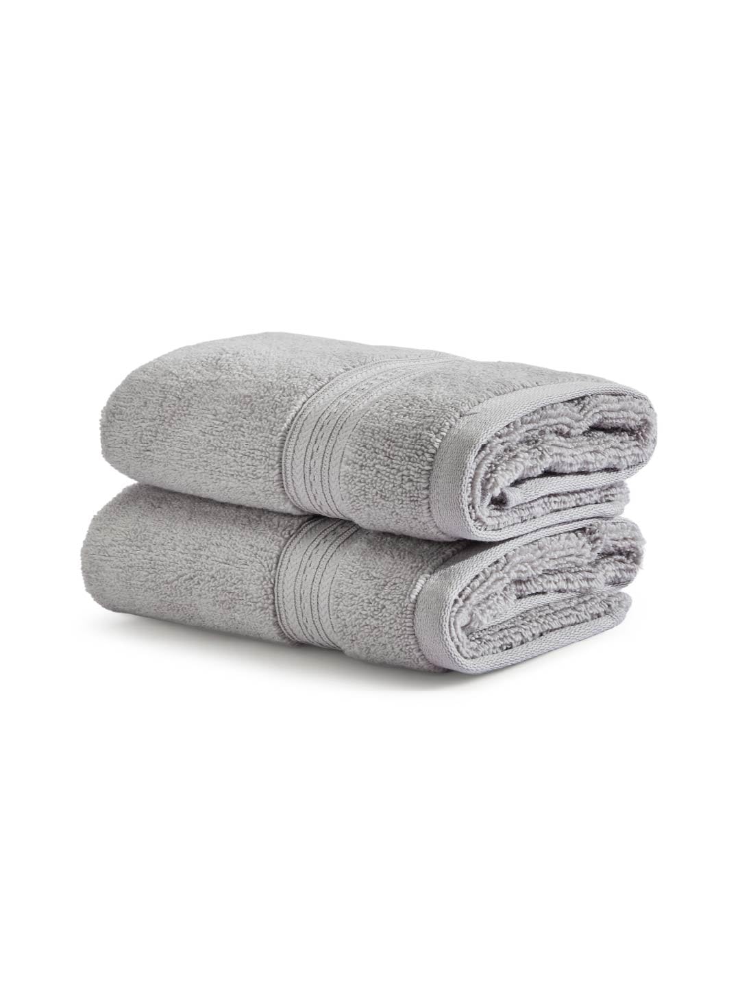 Opulent 100% Cotton Hand Towel, 550 GSM, Solid, Light Grey