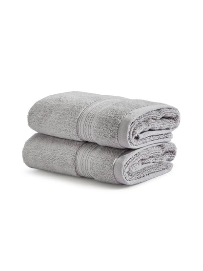 Opulent 100% Cotton Hand Towel, 550 GSM, Solid, Light Grey