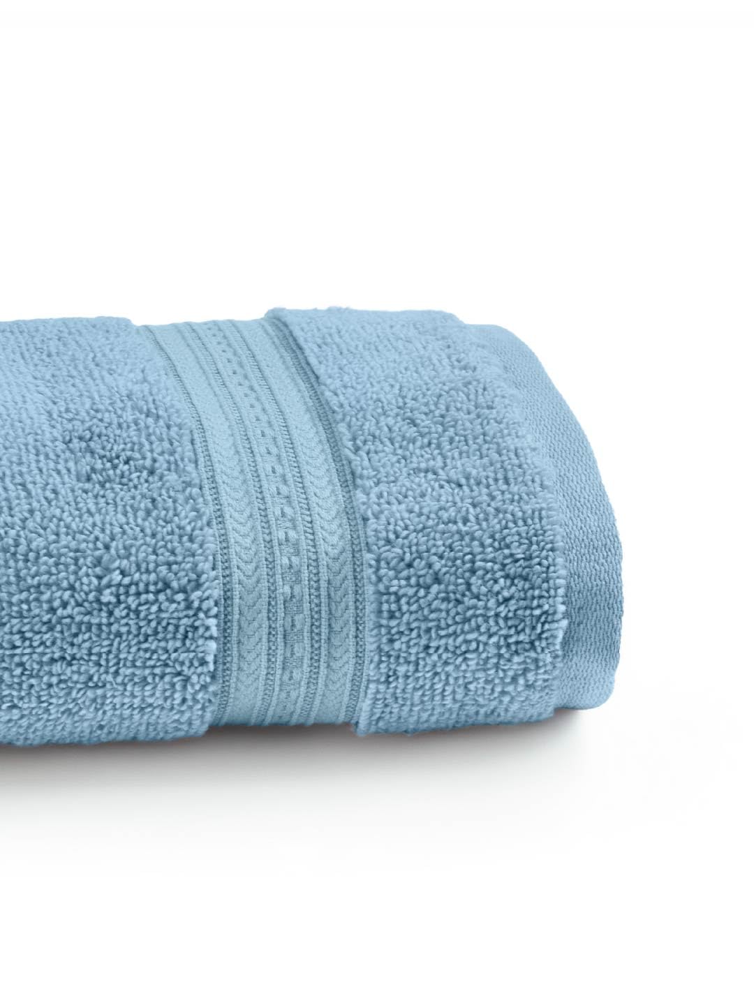 Opulent 100% Cotton Hand Towel, 550 GSM, Solid, Blue