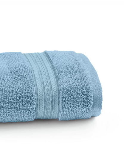 Opulent 100% Cotton Hand Towel, 550 GSM, Solid, Blue