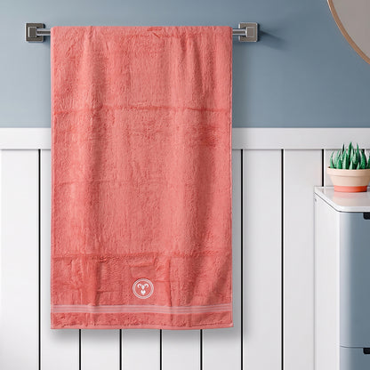 Astrogram Aries Zodiac 100% Cotton Bath Towel, 500 GSM, Embroidered, Red