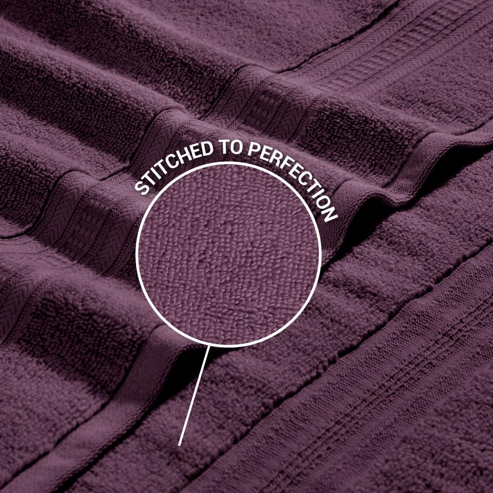 Opulent 100% Cotton Bath Towel, 550 GSM, Solid, Dark Violet