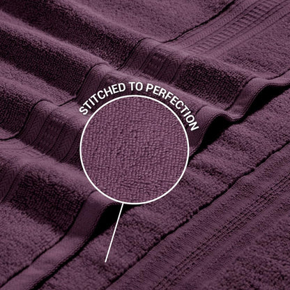 Opulent 100% Cotton Bath Towel, 550 GSM, Solid, Dark Violet