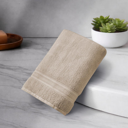 Opulent 100% Cotton Bath Towel, 550 GSM, Solid, Light Yellow