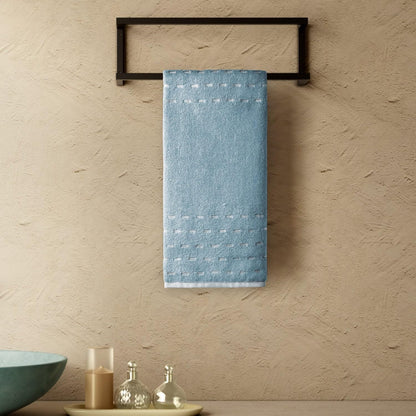 Airsoft 100% Cotton Hand Towel Set (2 Pcs), 450 GSM, Solid, Light Blue