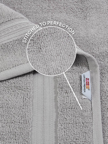 Opulent 100% Cotton Hand Towel, 550 GSM, Solid, Light Grey