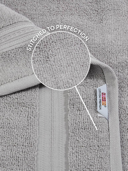 Opulent 100% Cotton Hand Towel, 550 GSM, Solid, Light Grey