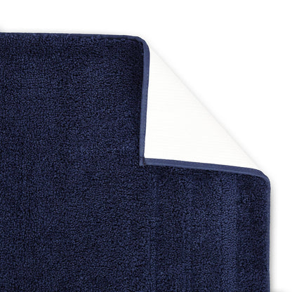 Airsoft Polyester Large Bath Mat, 1539 GSM, Solid, Navy
