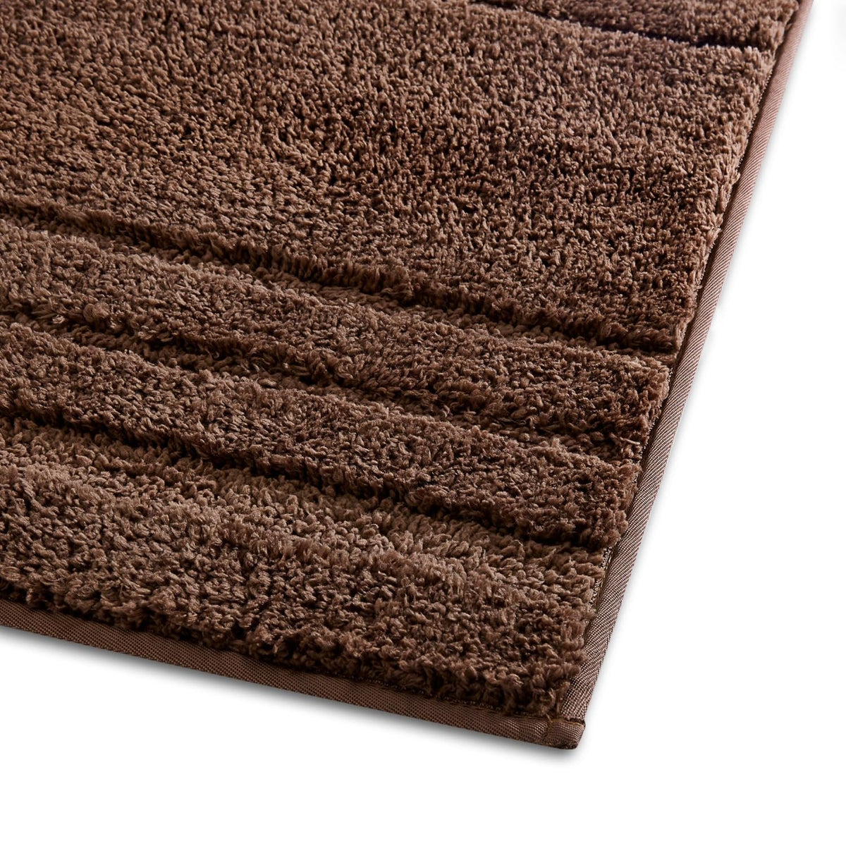 Airsoft Polyester Small Bath Mat, 1552 GSM, Solid, Dark Brown