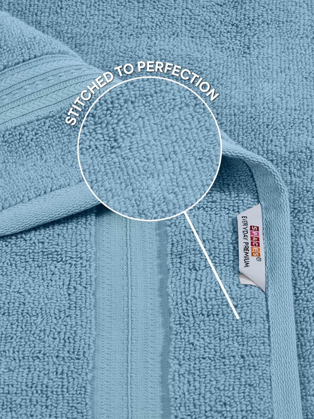 Opulent 100% Cotton Hand Towel, 550 GSM, Solid, Blue