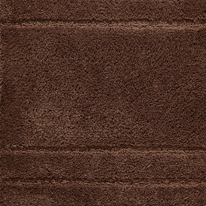 Airsoft Polyester Small Bath Mat, 1552 GSM, Solid, Dark Brown