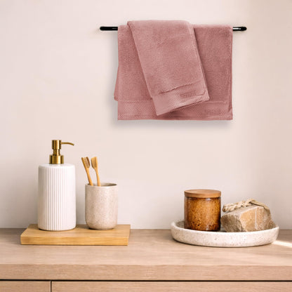 Eminence 100% Egyptian Cotton Hand Towel, 670 GSM, Solid, Blush