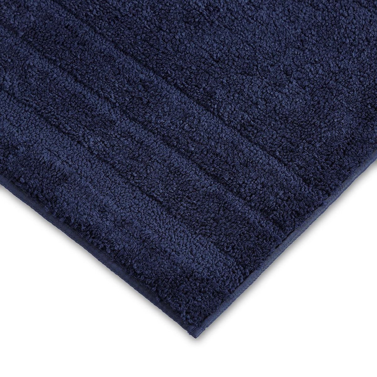 Airsoft Polyester Large Bath Mat, 1539 GSM, Solid, Navy