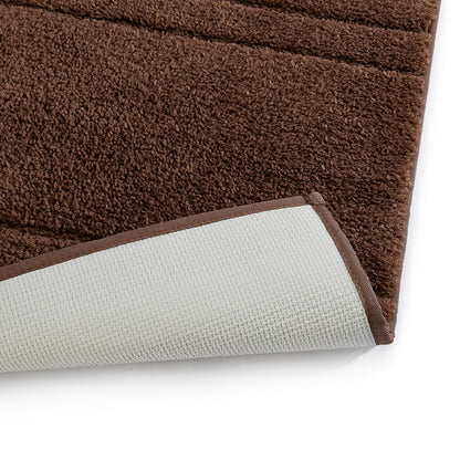Airsoft Polyester Small Bath Mat, 1552 GSM, Solid, Dark Brown
