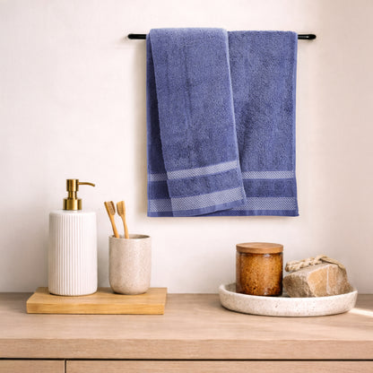 Hygro Hygro Cotton Hand Towel, 600 GSM, Solid, Blue